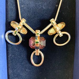 Swarovski lavender and yellow necklace